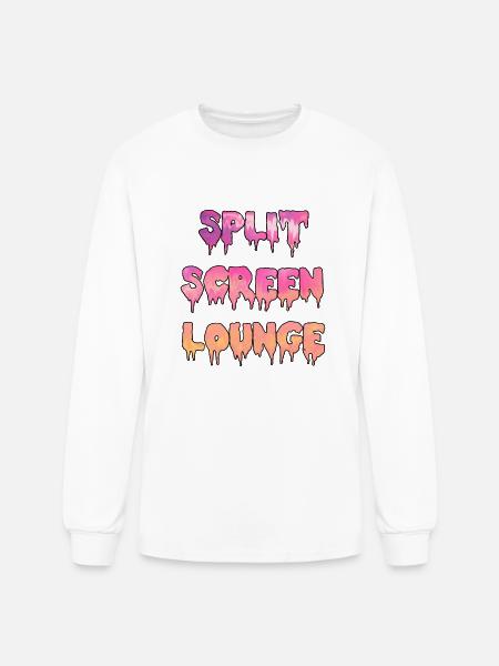 Split Screen Drip - Men's Long Sleeve T-Shirt - white