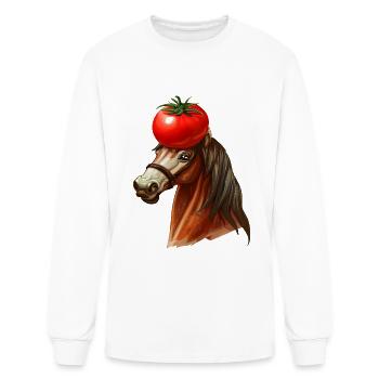 Horse Head Tomato - Men's Long Sleeve T-Shirt - white - Front