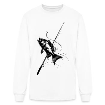 Fishing - Men's Long Sleeve T-Shirt - white - Front
