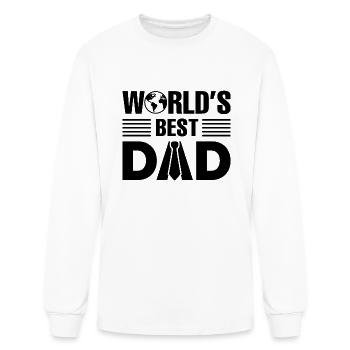 World’s Best Dad - Men's Long Sleeve T-Shirt - white - Front