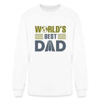 World’s Best Dad - Men's Long Sleeve T-Shirt - white - Front