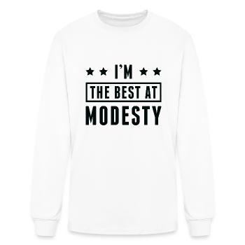 I’m The Best At Modesty - Men's Long Sleeve T-Shirt - white - Front