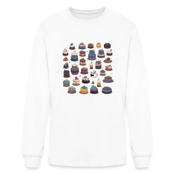 gâteaux clipart - T-shirt à manches longues Homme - blanc - Devant