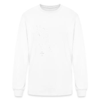Bless Up Jesus Praying Hands Christmas - Men's Long Sleeve T-Shirt - white - Front