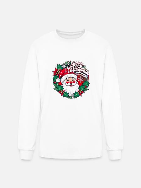 Christmas Tshirt - Men's Long Sleeve T-Shirt - white