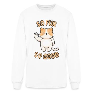 So Fur So Good - Men's Long Sleeve T-Shirt - white - Front