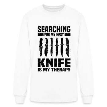 knife collector - Men's Long Sleeve T-Shirt - white - Front