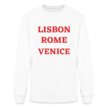 LISBON ROME VENICE - Men's Long Sleeve T-Shirt - white - Front
