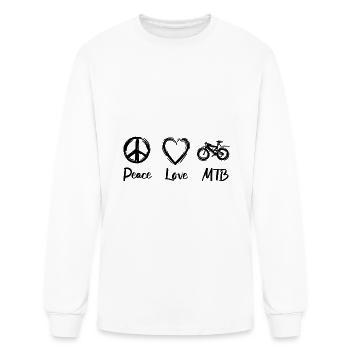 Mountain Biker Motivation - Men's Long Sleeve T-Shirt - white - Front