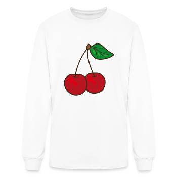 cherry - Men's Long Sleeve T-Shirt - white - Front