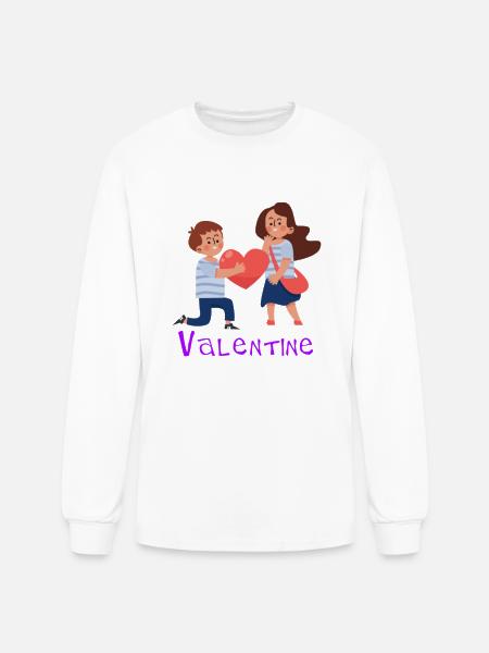 Valentine's - Men's Long Sleeve T-Shirt - white