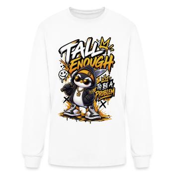 Graffiti Panda Streetwear Crown - Men's Long Sleeve T-Shirt - white - Front