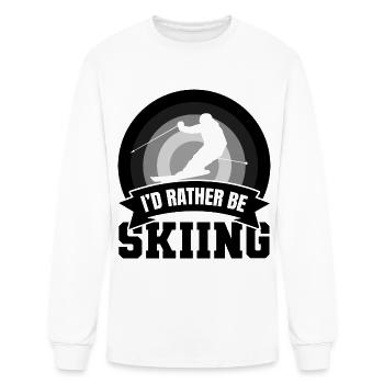 I'd Rather Be Skiing - Men's Long Sleeve T-Shirt - white - Front