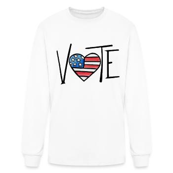 VOTE - Men's Long Sleeve T-Shirt - white - Front