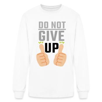 Do Not Give Up Thumbs Up - Men's Long Sleeve T-Shirt - white - Front