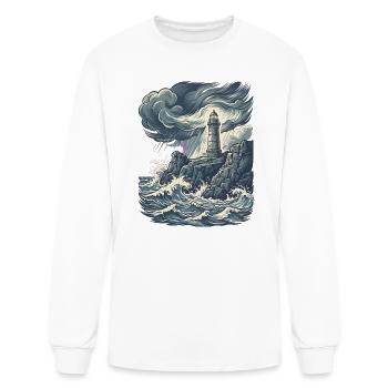 Stormwave Lighthouse - Men's Long Sleeve T-Shirt - white - Front