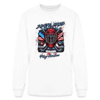 HOCKEY SKATE - Men's Long Sleeve T-Shirt - white - Front
