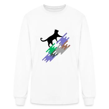 SHADOW CAT - Men's Long Sleeve T-Shirt - white - Front