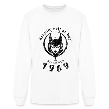55th birthday Keepin evil at bay since 12/1969 - Men's Long Sleeve T-Shirt - white - Front