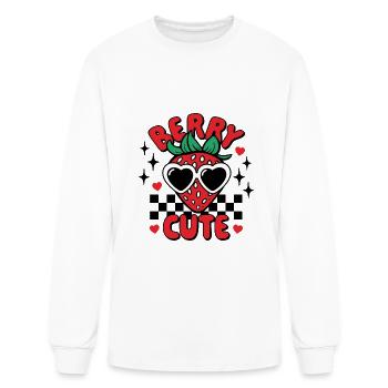 Berry Cute Strawberry - Men's Long Sleeve T-Shirt - white - Front