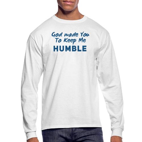 Christian Humility (blue) - Men's Long Sleeve T-Shirt
