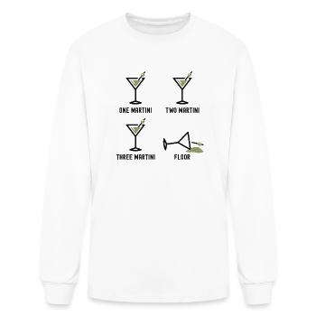 One Martini Two Martini Three Martini Floor Funny - Men's Long Sleeve T-Shirt - white - Front