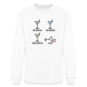 One Martini Two Martini Three Martini Floor Funny - Men's Long Sleeve T-Shirt - white - Front