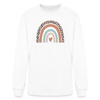 Auctioneer Rainbow Leopard Funny Auctioneer - Men's Long Sleeve T-Shirt - white - Front