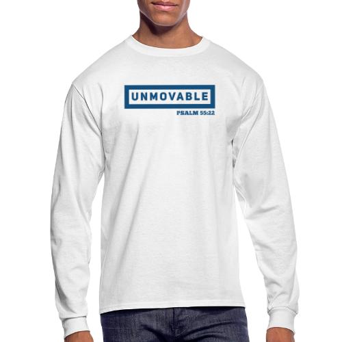 Unmovable: Psalm 55:22 - Men's Long Sleeve T-Shirt