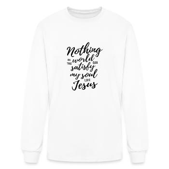 Jesus can satisfy my soul like - Men's Long Sleeve T-Shirt - white - Front