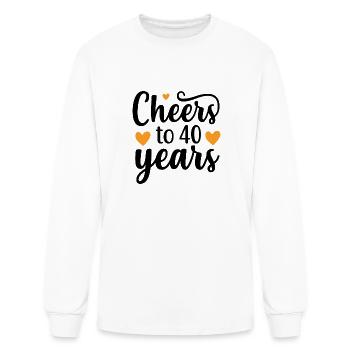 Cheers to 40 years - Men's Long Sleeve T-Shirt - white - Front