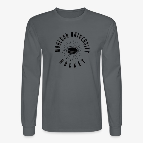 Black Mohegan U Hockey Series Logo - Men's Long Sleeve T-Shirt