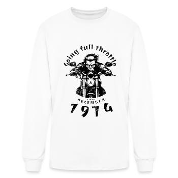 50e anniversaire Plein régime depuis 12/1974 - T-shirt à manches longues Homme - blanc - Devant