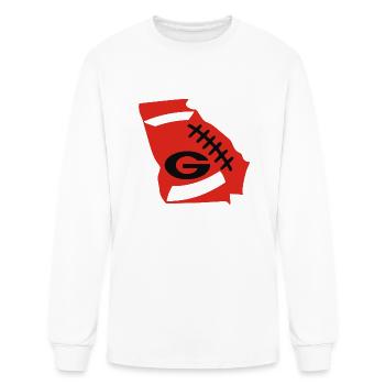 Distressed State of Georgia - Men's Long Sleeve T-Shirt - white - Front