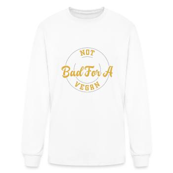 Not Bad For A Vegan - Gym - Men's Long Sleeve T-Shirt - white - Front
