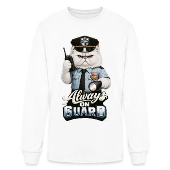 Always On Guard - Persian Security Cat - Men's Long Sleeve T-Shirt - white - Front
