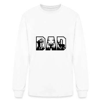 Deer Hunting Dad - Men's Long Sleeve T-Shirt - white - Front