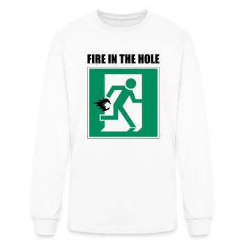 Fire in the Hole - Men's Long Sleeve T-Shirt - white - Front