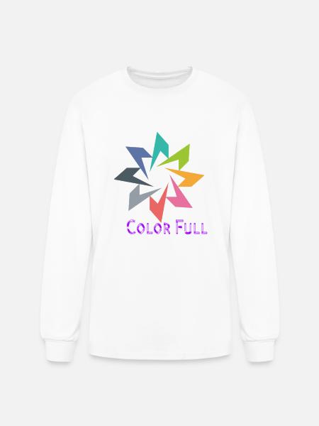 Color Full - Men's Long Sleeve T-Shirt - white