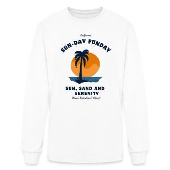 Sun-day funday , California,sun,sand , serenity. - Men's Long Sleeve T-Shirt - white - Front