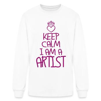 Keep Calm Artist Cool Artist Gift - Men's Long Sleeve T-Shirt - white - Front