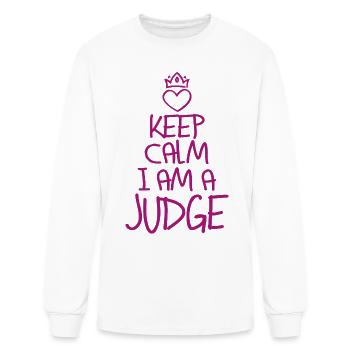 Keep Calm Judge cool Judge Gift - Men's Long Sleeve T-Shirt - white - Front