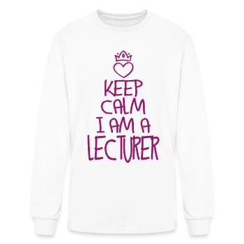 Keep Calm Lecturer Cool Lecturer Gift - Men's Long Sleeve T-Shirt - white - Front
