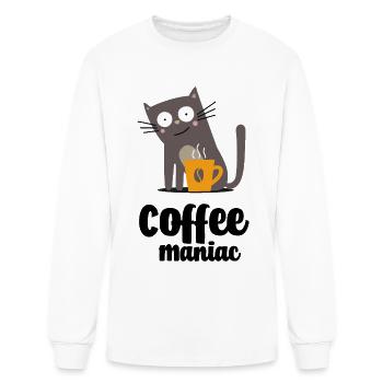 Coffee Maniac - Men's Long Sleeve T-Shirt - white - Front