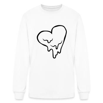 Slimy Heart Design - Men's Long Sleeve T-Shirt - white - Front