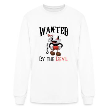 Cuphead Wanted - Men's Long Sleeve T-Shirt - white - Front