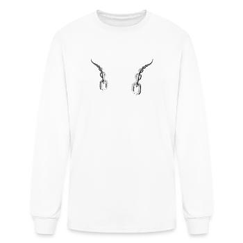 Sakeleton heart hand find heart - Men's Long Sleeve T-Shirt - white - Front