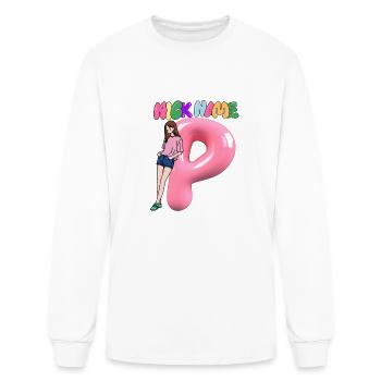 Nick Name P - Men's Long Sleeve T-Shirt - white - Front