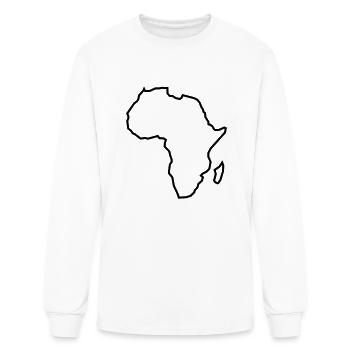africa outline - Men's Long Sleeve T-Shirt - white - Front