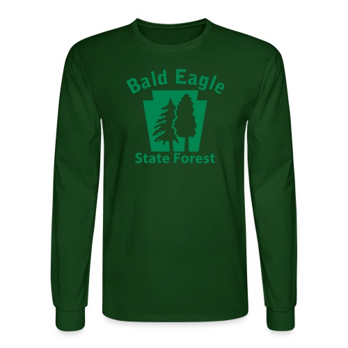 Bald Eagle State Forest Keystone (w/trees) - Men's Long Sleeve T-Shirt